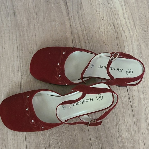 90s Squared Toe Dress Shoe High Heel - Picture 3 of 3